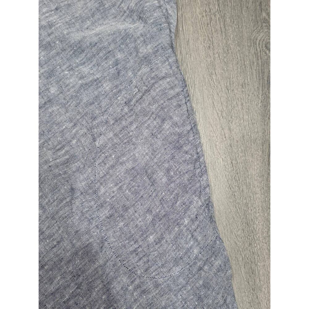 Lands' End 100% Linen Dress Sleeveless Swing Knee Length Grey 2X A003322 - Picture 8 of 10